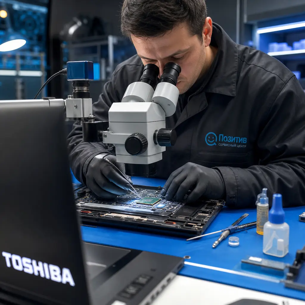Замена видеокарты ноутбука Toshiba в Магнитогорске