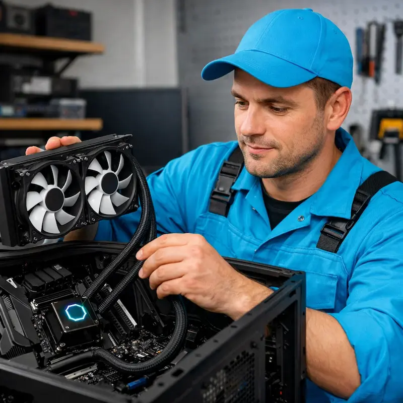 Установка водяного охлаждения на компьютер в Магнитогорске